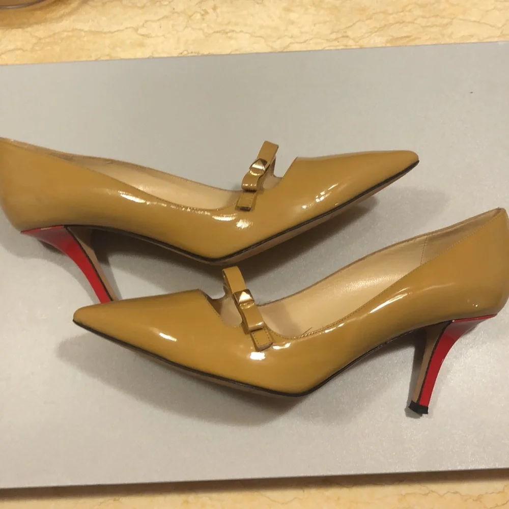 Kate Spade Patent Heels-Tan - Picture 11 of 12
